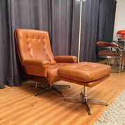 Armchair with footstool, By Ring Mebelfabrikk, Norway, 1960s