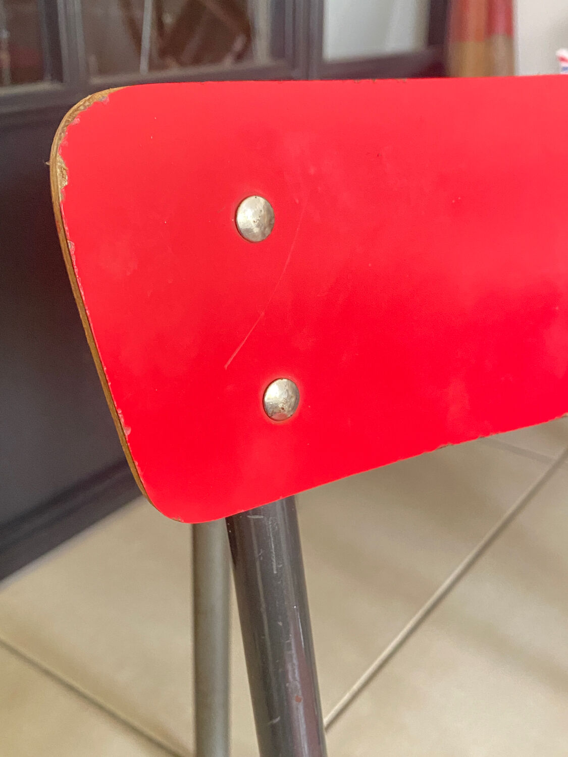 Vintage Formica children's desk and chair set