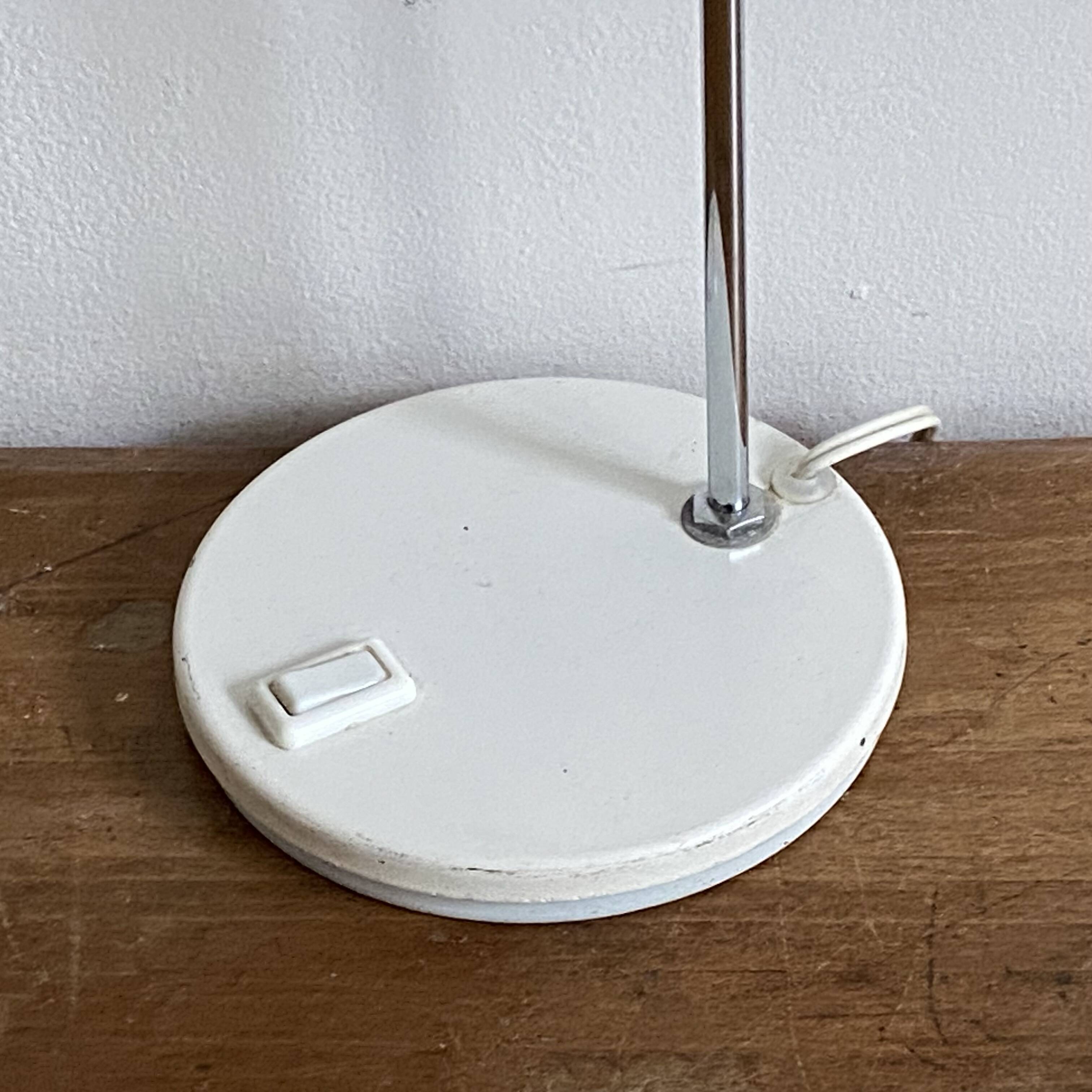 Lampe eye ball. 1970. space age. blanc.