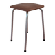Stool covered in faux leather.