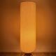 Orange ceramic sun lamp with jute fabric from the 1970s.