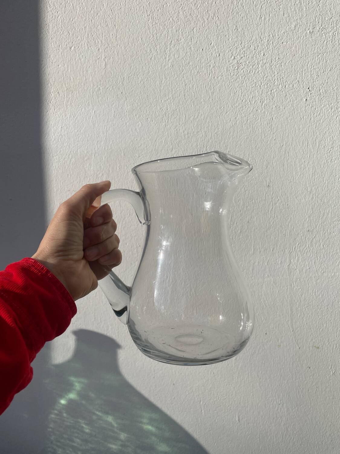 Clear Murano glass pitcher, 1960