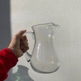 Clear Murano glass pitcher, 1960
