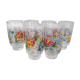 Set de 6 verres à fleurs à orangeade