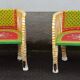 Paire de fauteuils en bois apparence "tigre"