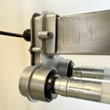 Lampe tubulaire industrielle polie suspendue, années 1970