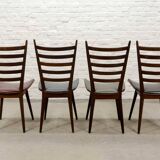 'Quattro Colori' Teak and Leatherette Dining Chairs