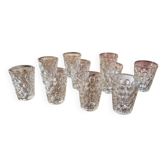 Vintage bubble glass set