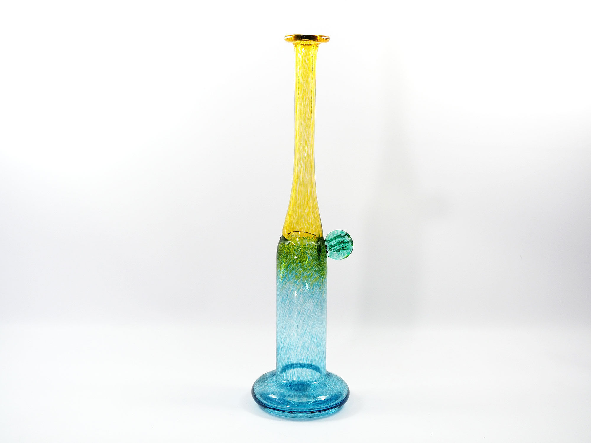 Glass vase wind pipes Bertil Vallien for Kosta Boda