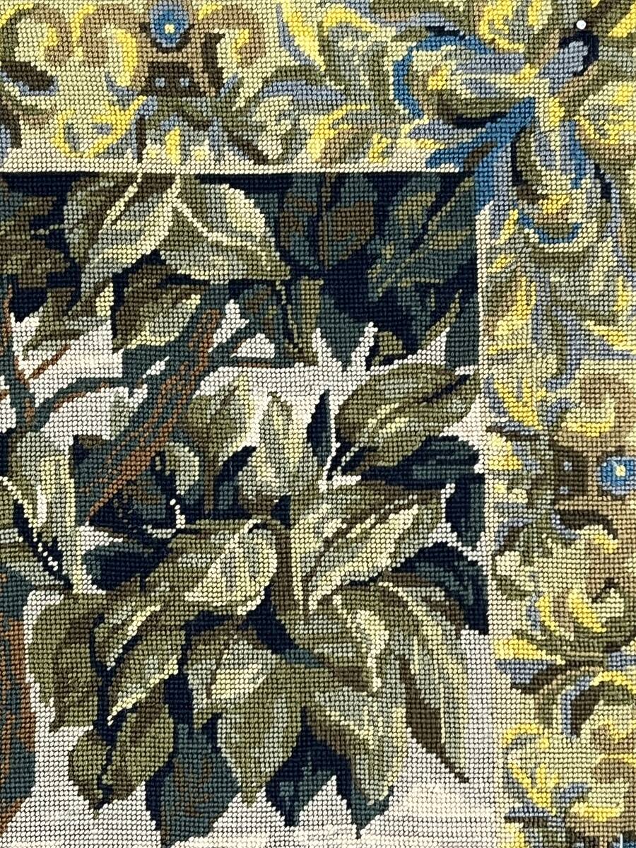 Wall tapestry with landscape and bird decoration, 20th century