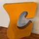 Metal letter c 70s
