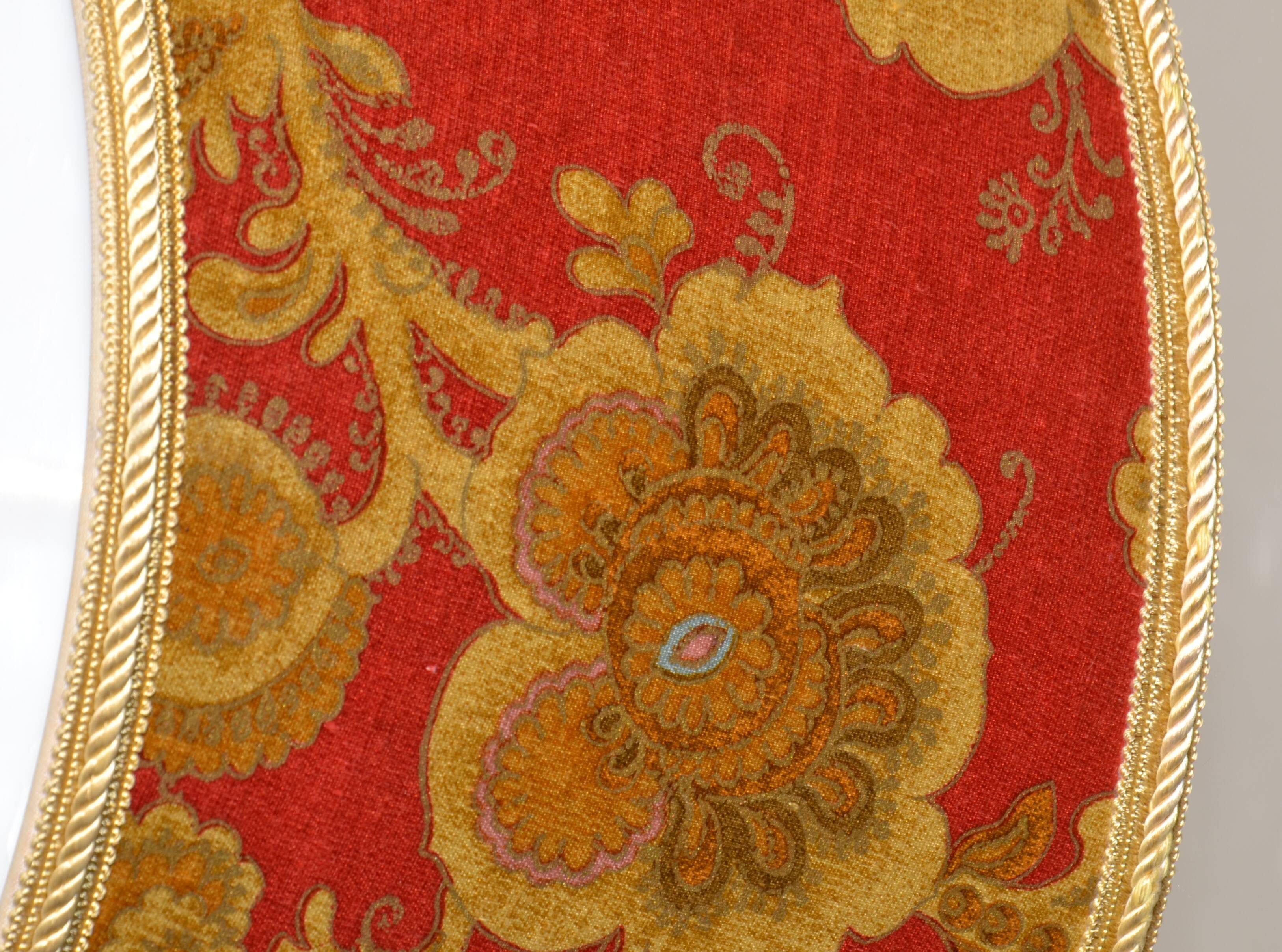 Vintage Classic style 20th Century Ceiling Lamp in Red and Gold