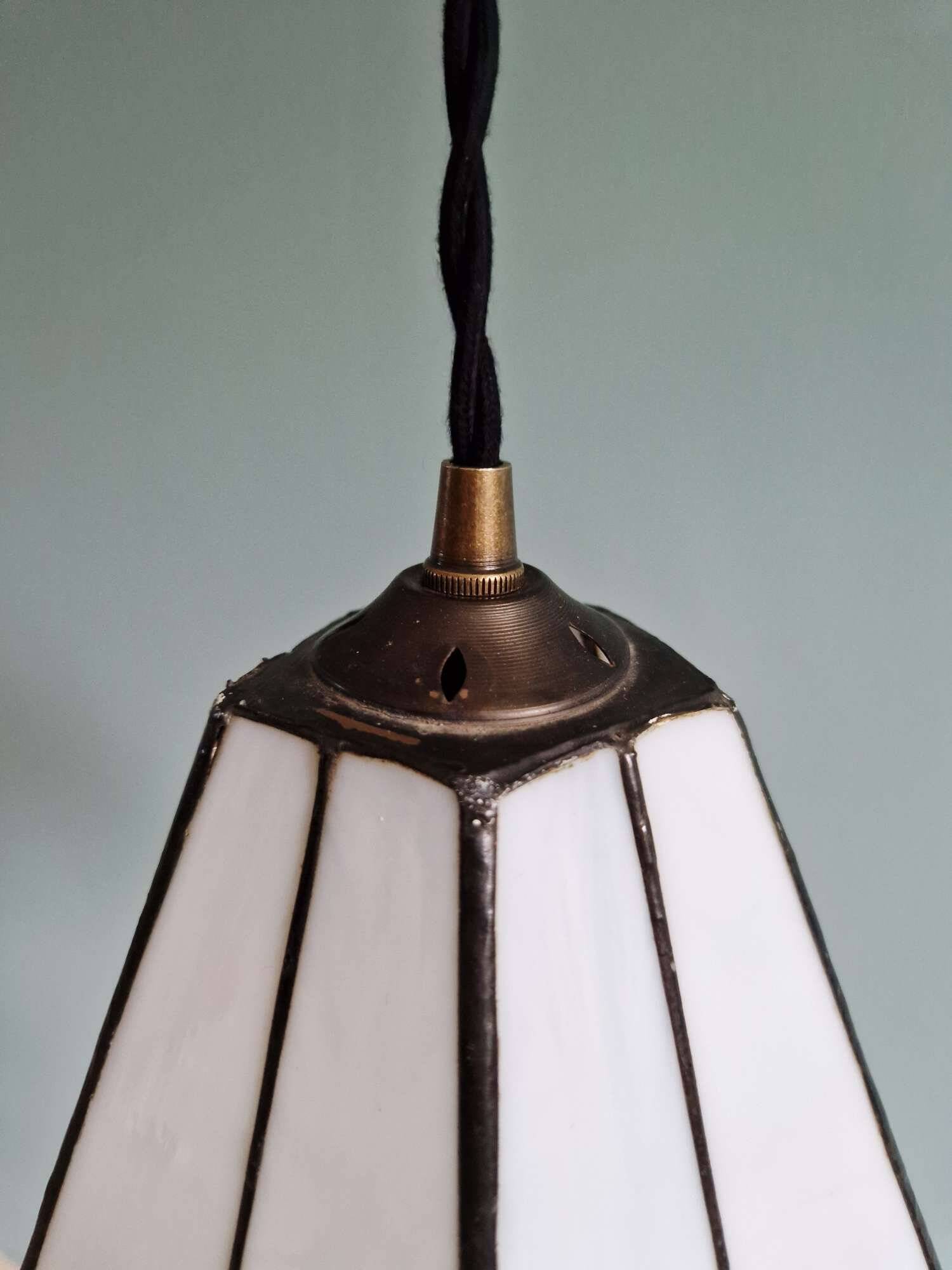 Stained glass pendant light, Tiffany style