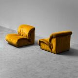 Pair of Tiffany Doimo Salotti lounge chairs, 1970s