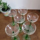 Set of 6 stemmed glasses for white wine from Alsace