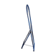 Adjustable mirror on vintage blue tubular structure stand