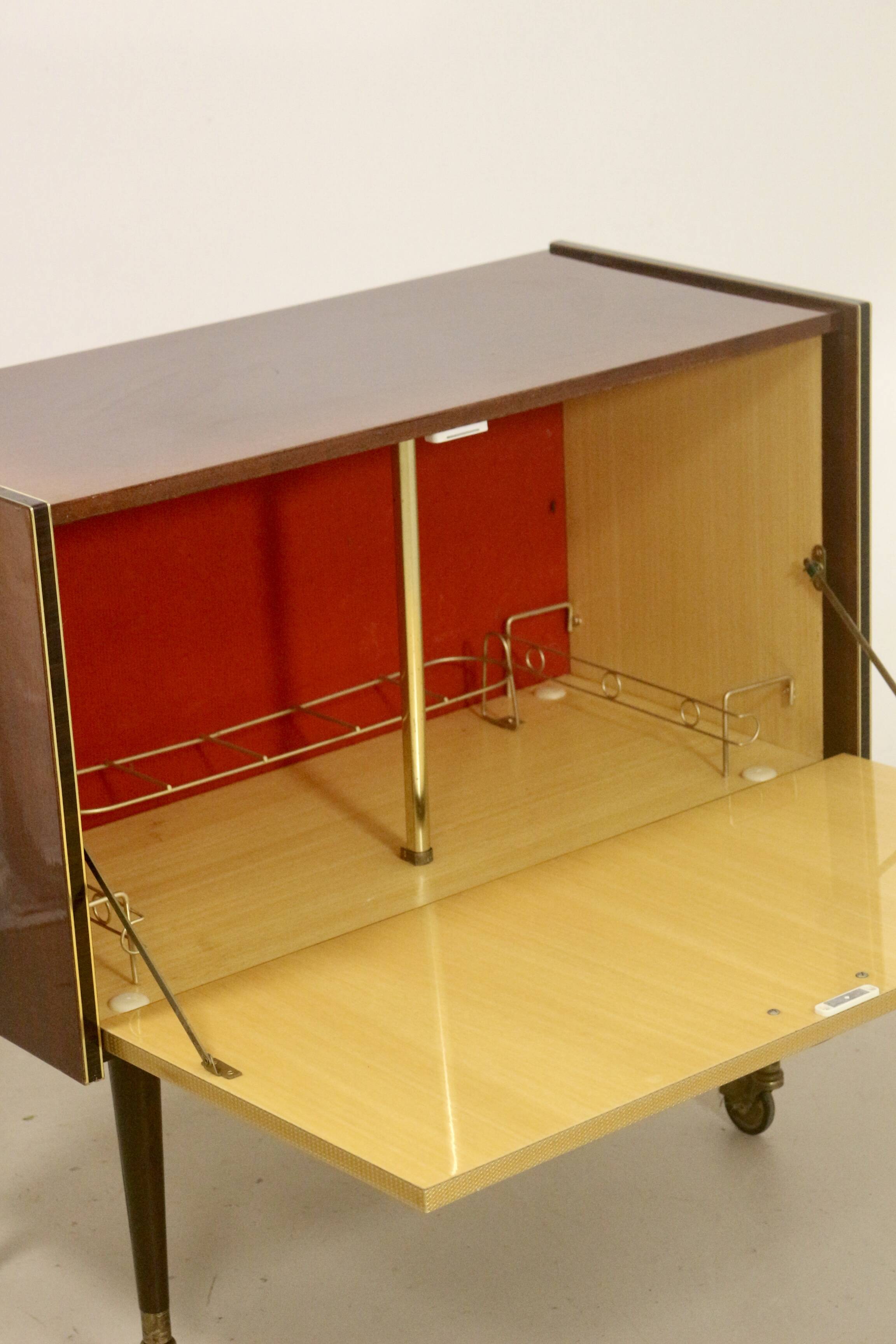 Bar cabinet on wheels circa 1950