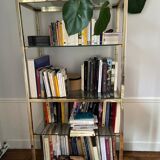 Glass and brass shelf