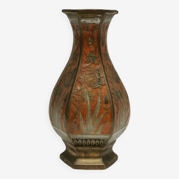 enamelled bronze vase