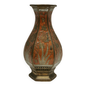 enamelled bronze vase