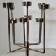 Candle holder with 9 branches in chrome-plated metal