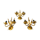 3 wall lamps ear of wheat golden foliage