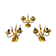 3 wall lamps ear of wheat golden foliage