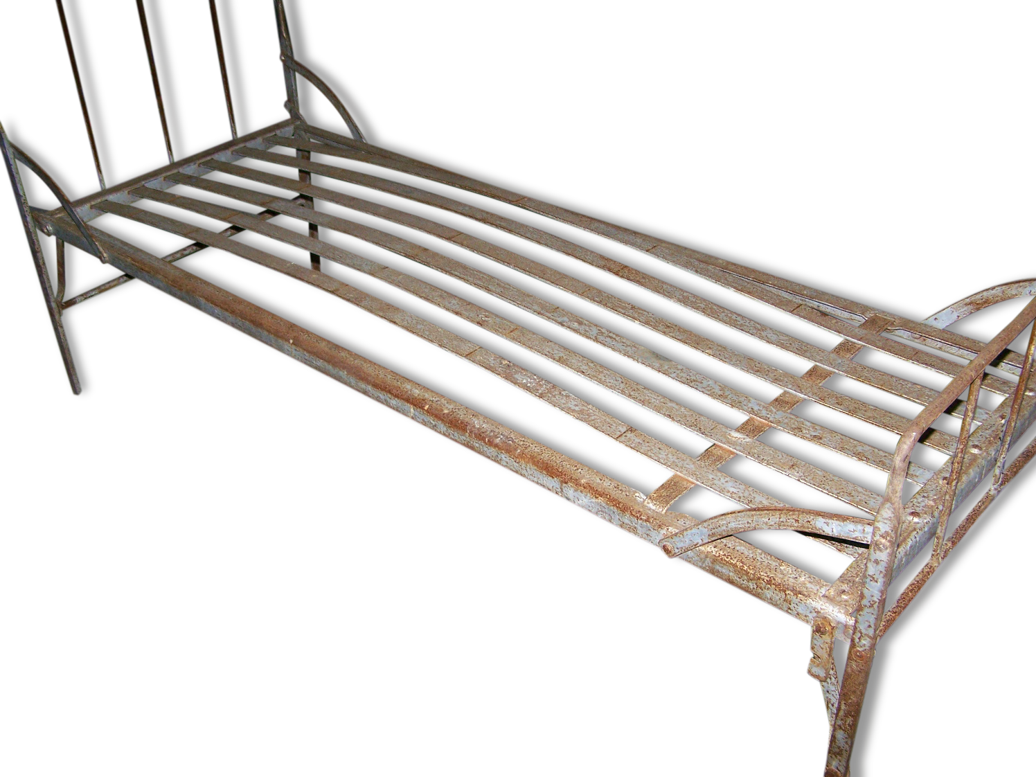 Folding iron military bed