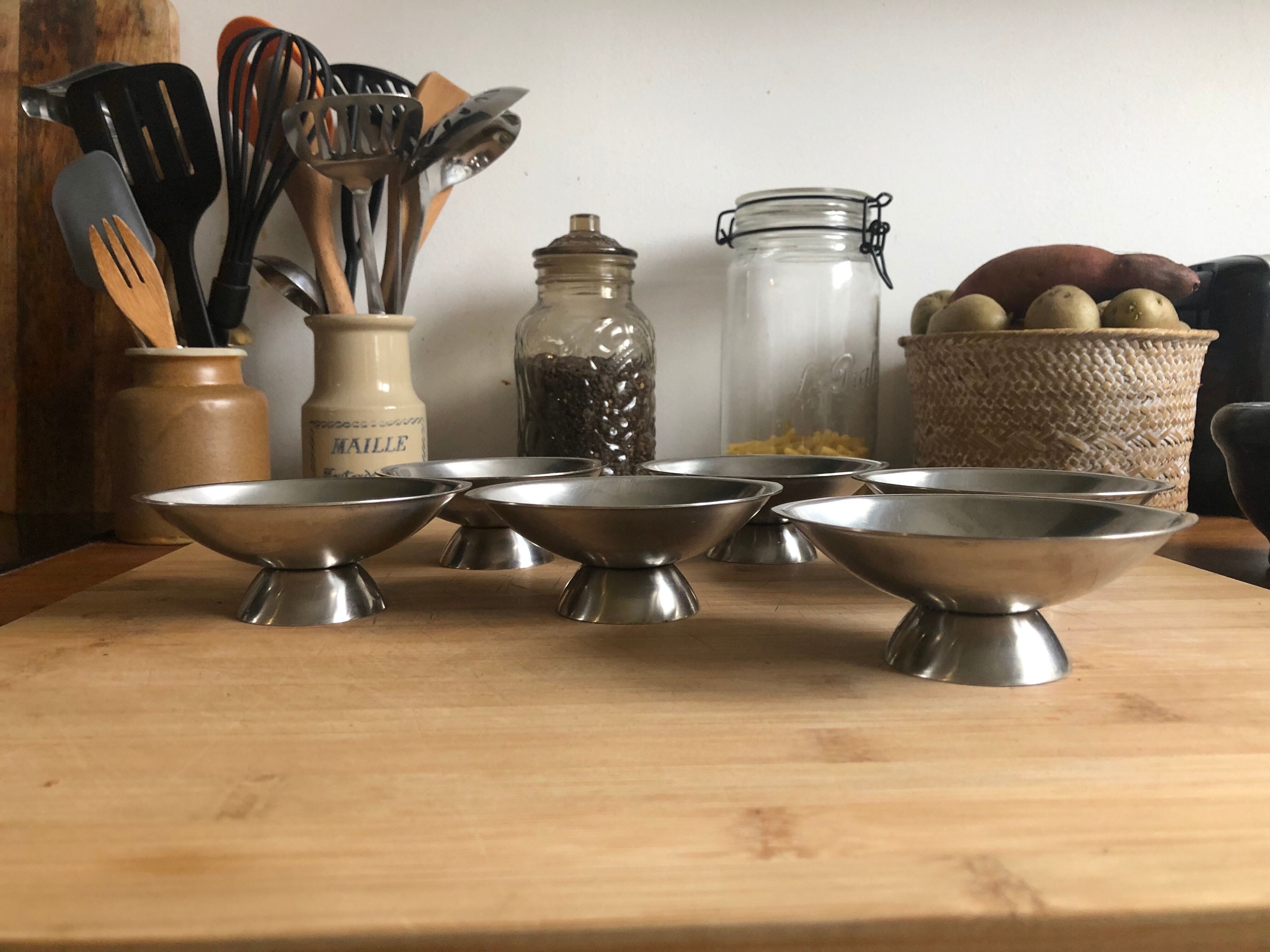 Set of 6 ice cream cups