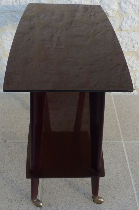 Vintage service cabinet with two trays on wheels