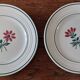 Pair of Ceranord earthenware dessert plates, Gigi model