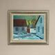 Original Swedish Oil on Canvas – "Vinter Kväll Viks" by Albert Krüger (1885–1965) – Signed – 1945 – Vintage and Framed