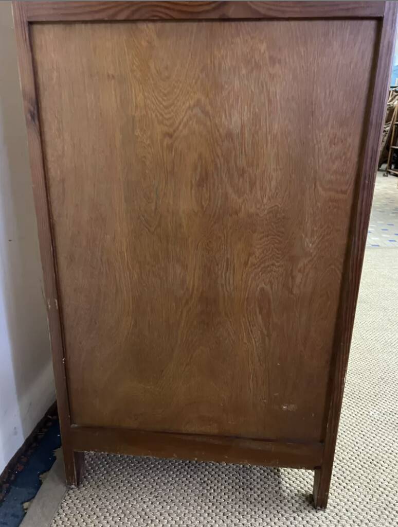 Vintage wooden Parisian wardrobe