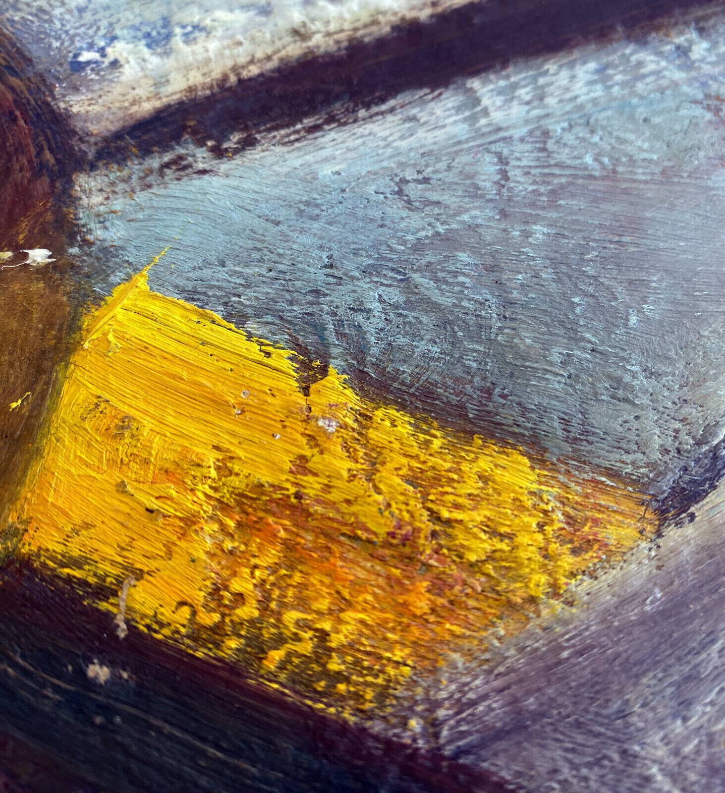 HST/P Painting "Pot with Brushes" Germaine CLAUDOT (1903-1996) Cubism Workshop