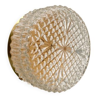 Vintage moulded glass wall or ceiling light globe