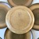 Set of 5 flat plates in Longchamp 60s sandstone painted by hand