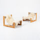 Sling chair in pine, canvas and sheepskin, 1970s