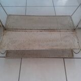 Openwork iron shelf with 2 shelves and mirror