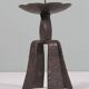 Hand forged vintage and brutalist candlestick