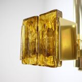 Lustre en laiton design du milieu du siècle, Hongrie des années 1970