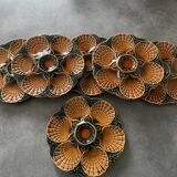 Sarreguemines majolica oyster plates