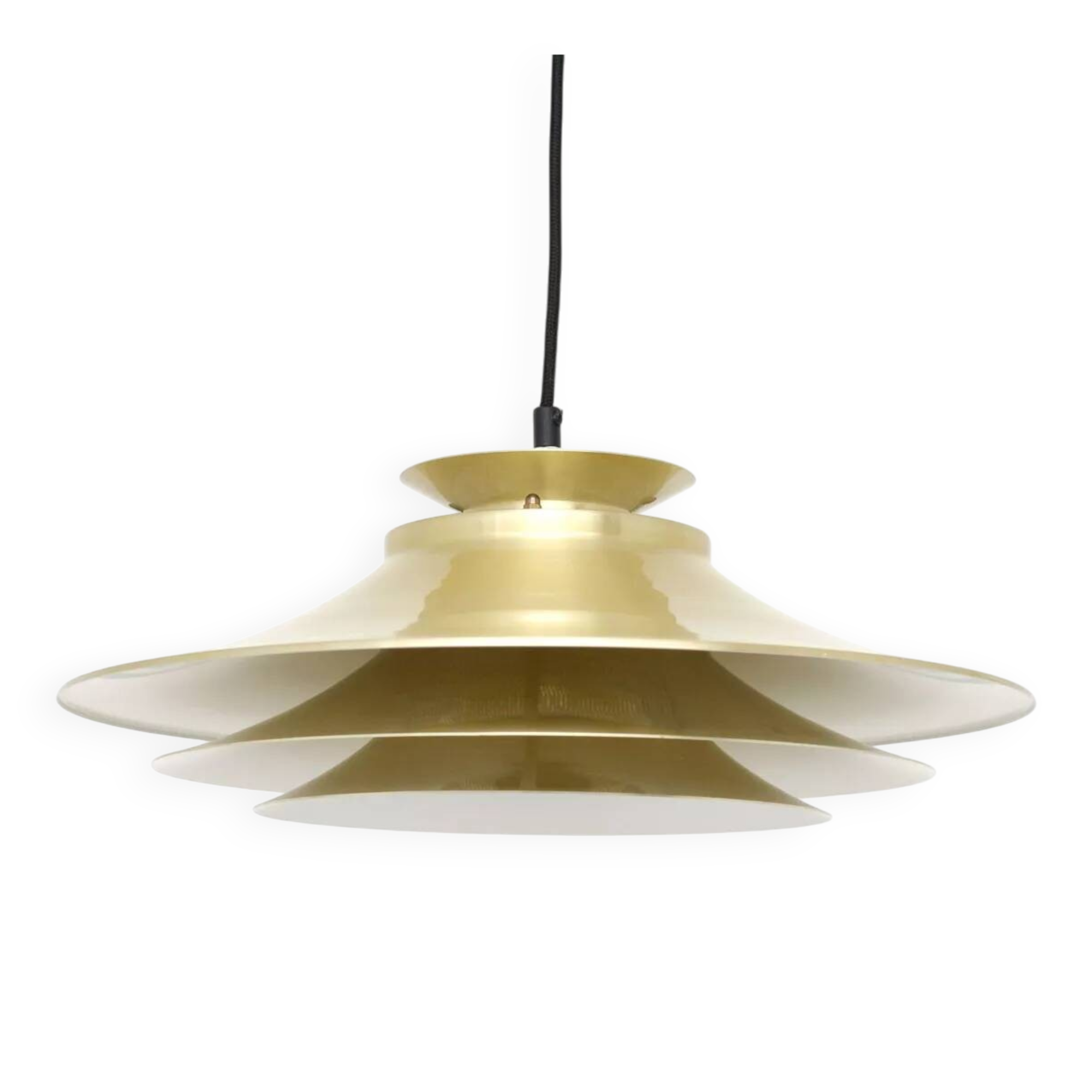 Suspension Vitrika dorée, Danemark années 1970