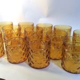 12 vintage "pineapple" glasses
