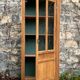 Parisian glass cabinet art deco raw wood