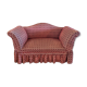 Two-seater sofa on wheels