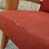 Antique solid oak armchair