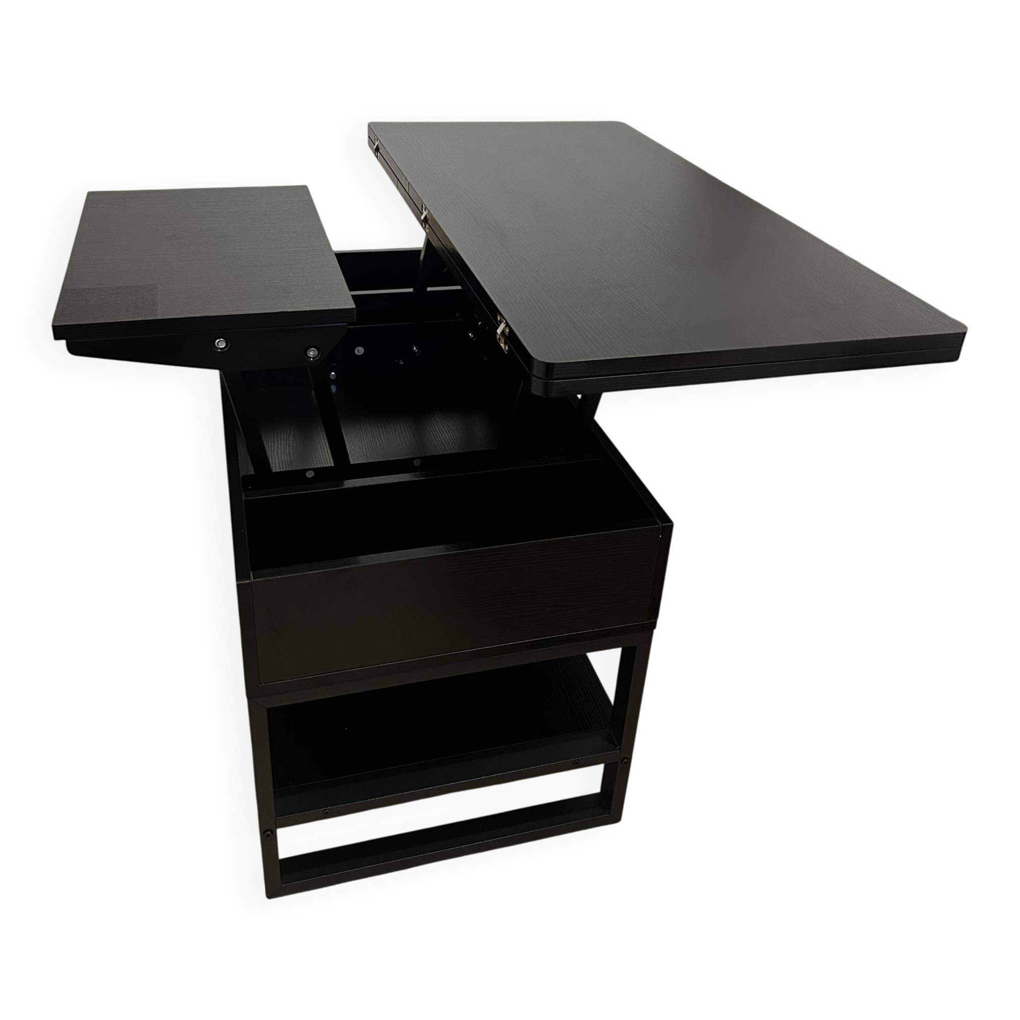 Black lift-top coffee table - Space-saving