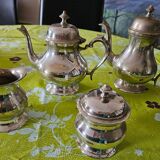 Service à thé - café en métal argenté