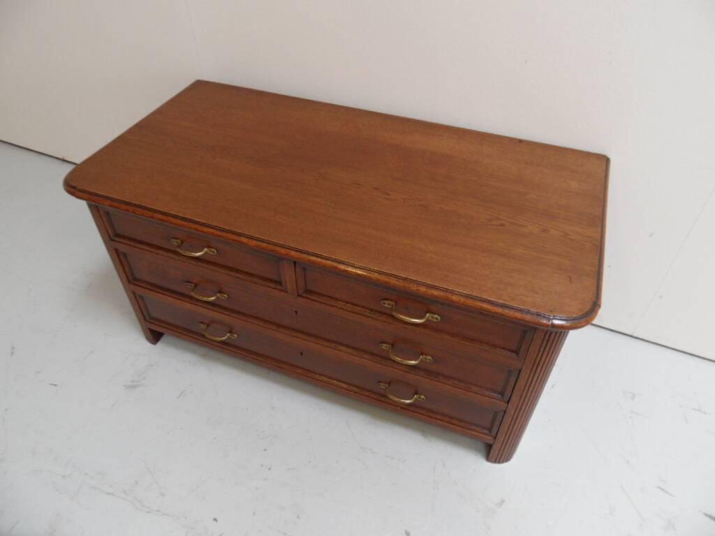 Antique oak filing cabinet with drawers