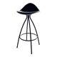 Black and white designer stool with a metal base model Onda STUA